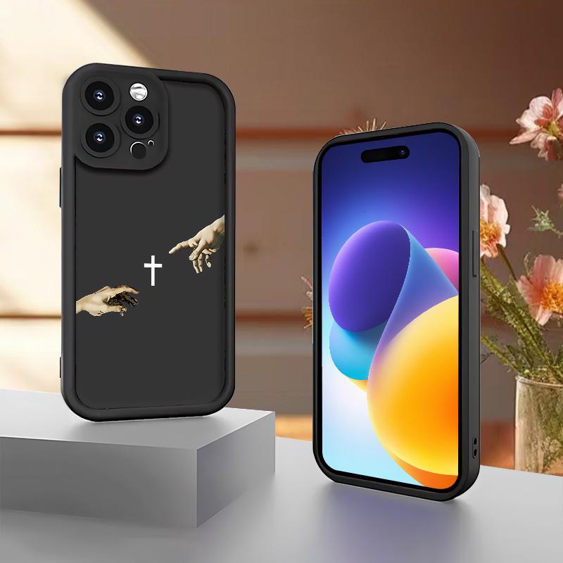 Protect Your Phone Soft Phone Case Simple with Jesus Will Help You Patterns UV Printing Matte Phone Cover 360 Degree Full Protection for iPhone 17 E Air Pro ProMax iPhone16 15 14 Plus 13 12 Mini 11 X XS XR for Smartphone Best Gift Birthday Girl Boy