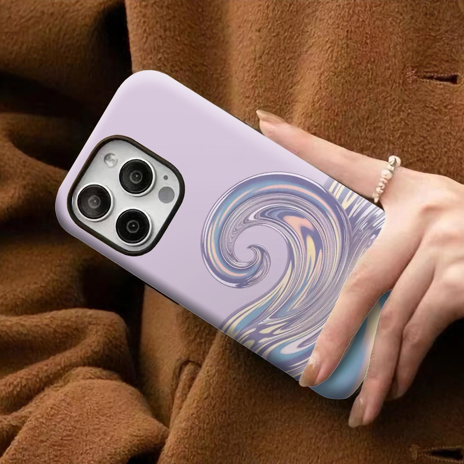 swirl, pastel, wave Soft And Hard Two-In-One Film Printed Full Pattern Case For IPhone 16 15 14 13 1211 Pro Max Plus Phone Case