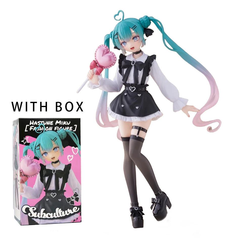 19cm Sexy Girl Hatsune Miku Anime Figure Fashion Subclture Miku Action Figure Room Decorations PVC Collection Model Doll Toys