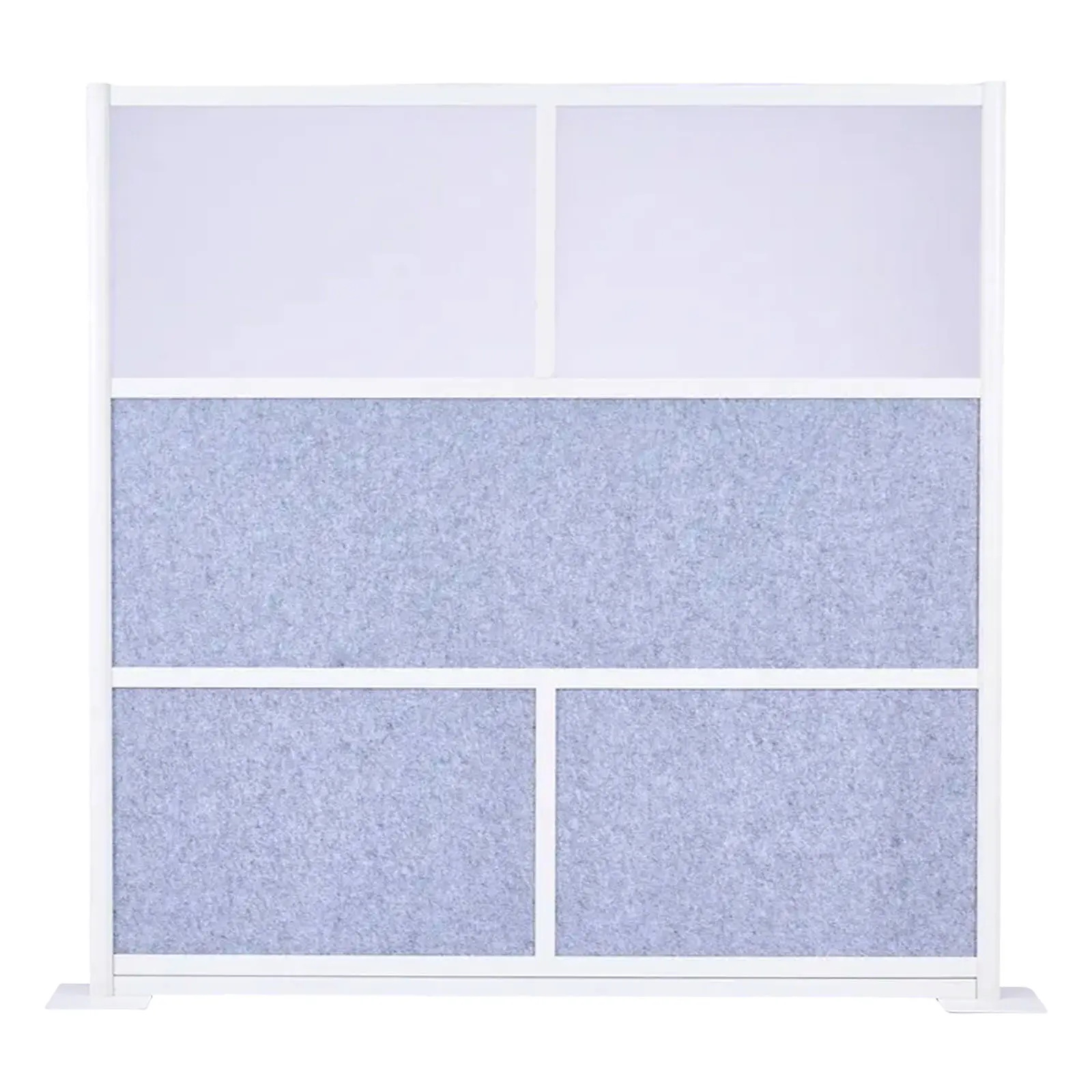 Office Divider Privacy Partition, 1-Pack, 70" x 70" Modular Wall Room Divider, PET Workstation Cubicle Partition with Frosted Windows, Freestanding Privacy Panel Wall for Office Library