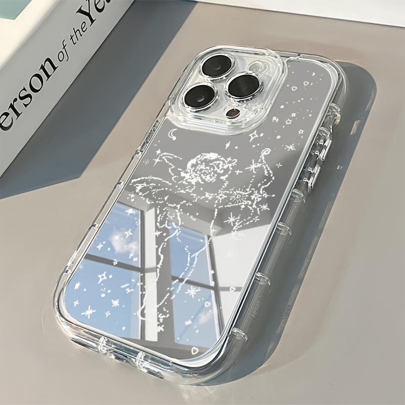 Apple phone case suitable for iPhone 17/16/11/13/15/15 Plus/15 Pro/15 Pro Max/12/14 Pro Max/XS/11 Pro Max/12 Pro/12 Pro Max/13 Pro/13 Pro Max/14 Pro/14 Plus Little Angel Cupid Sun Moon Stars Mirror