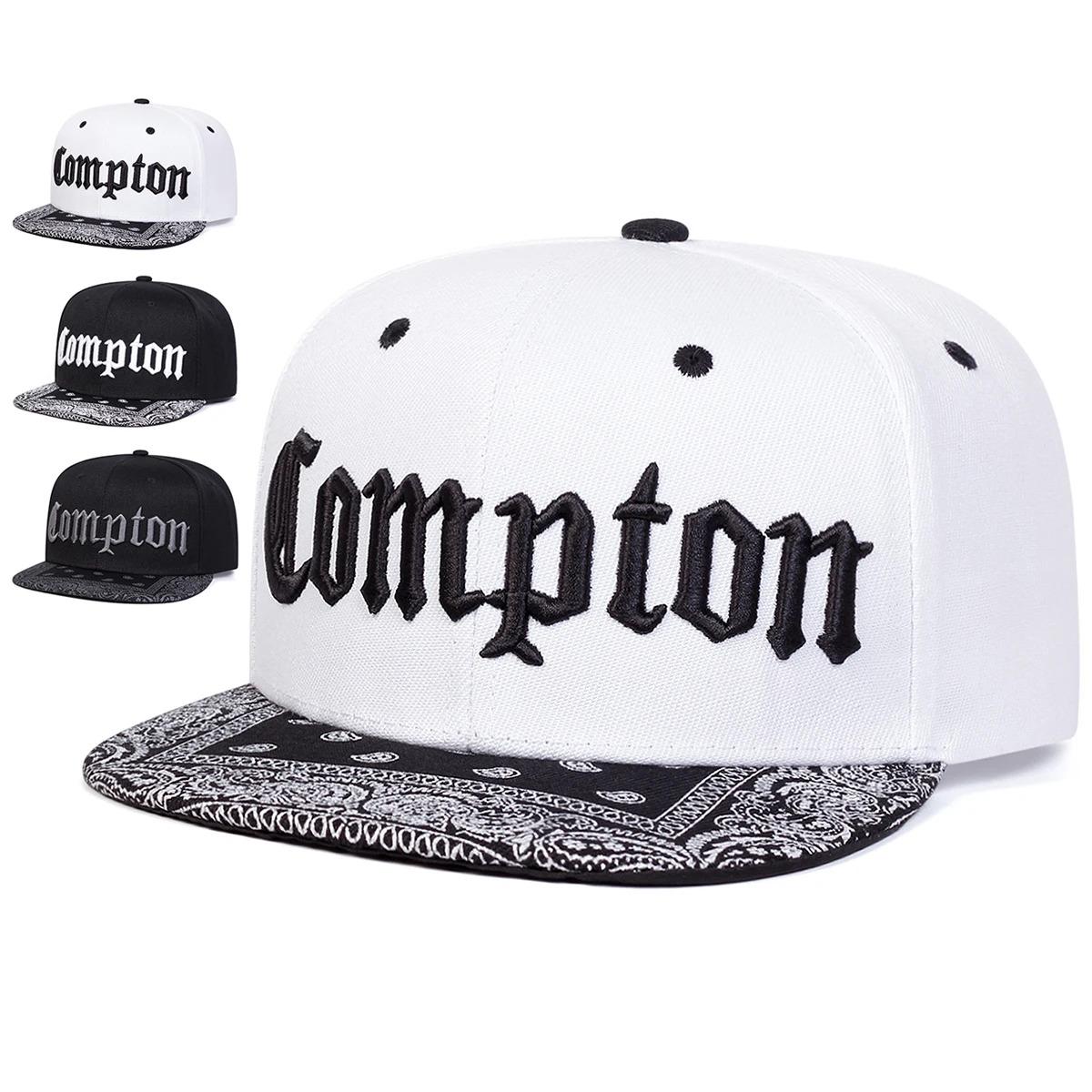 Unisex COMPTON Letter Embroidery Baseball Hats Spring Autumn Outdoor Adjustable Casual Hip-hop Trucker Caps Sunscreen Hat