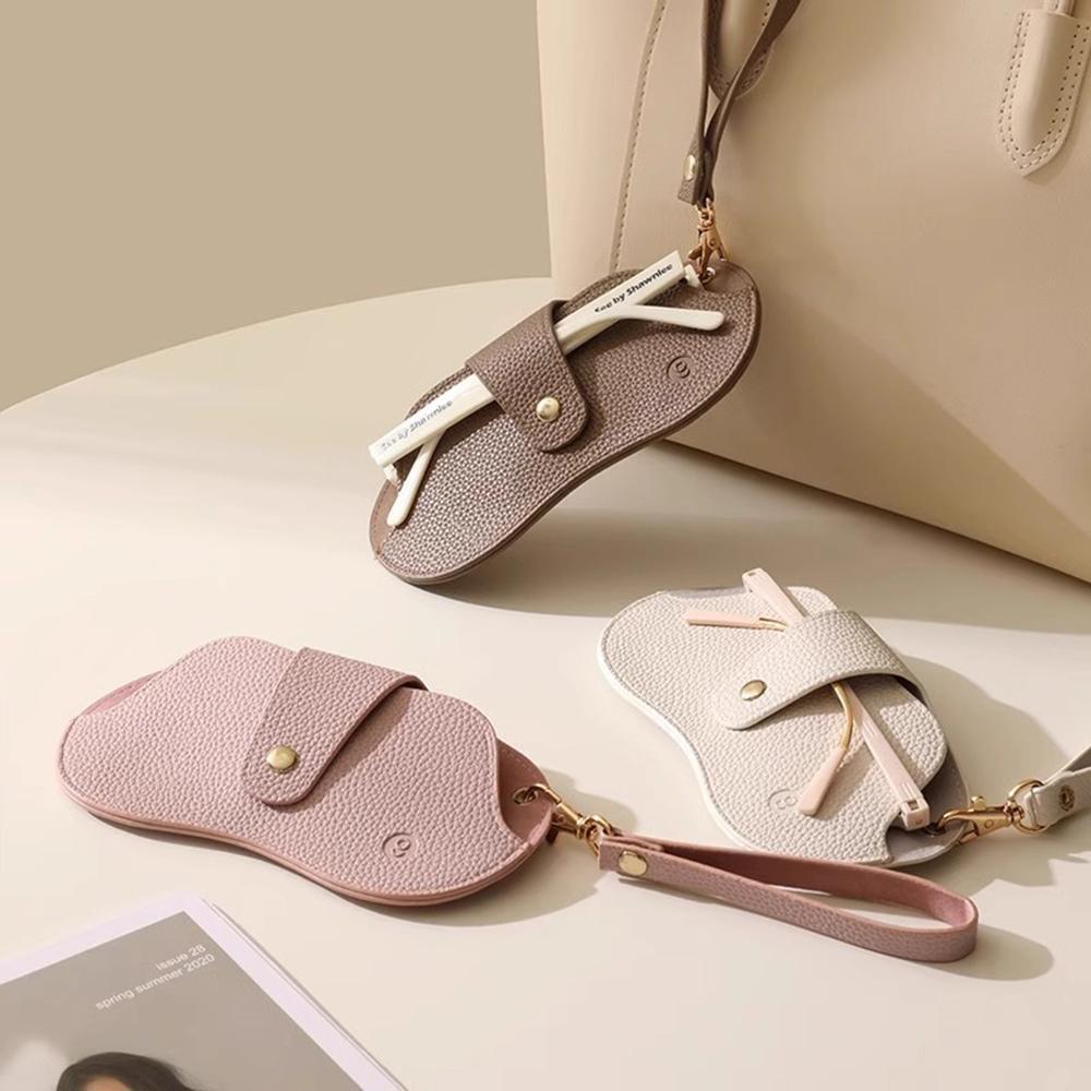 Soft Lychee Pattern PU Leather Glasses Bag Retro Sunglasses Case Portable Myopia Frame Case Simple Eyeglasses Eyewear Storage