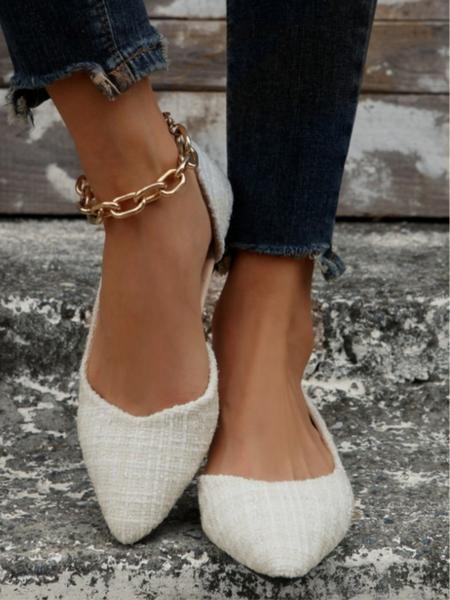 Women's Solid Color Pointed Toe Flat Shoes, Fashionable Slip on Shoes for Daily Wear, Lightweight Breathable Comfortable Shoes for Women & Girls, Running, Flats Shoes Women