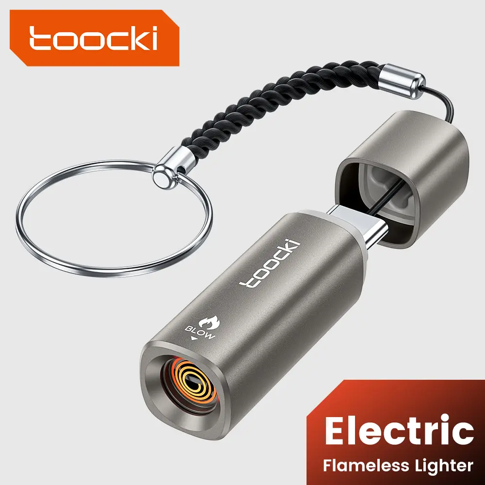 Type-C Mini Electric Lighter Plug&Play Blow to Light Mobile Cigarette Lighter Flameless Windproof Fast Ignition