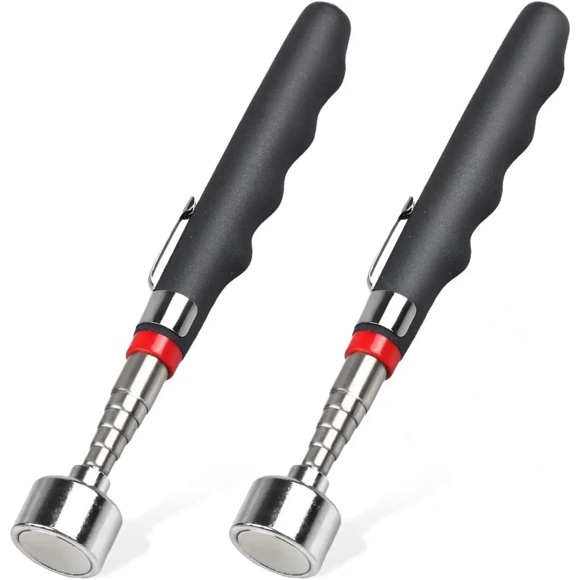 2PCS Telescoping Magnetic Pickup | Heavy Duty with 40lb Pull Force | 30in Strong Telescopic Magnet Stick | Non-Slip Extendable Magnetic Pick Up | Gifts for Men Women | Birthday Father's Day