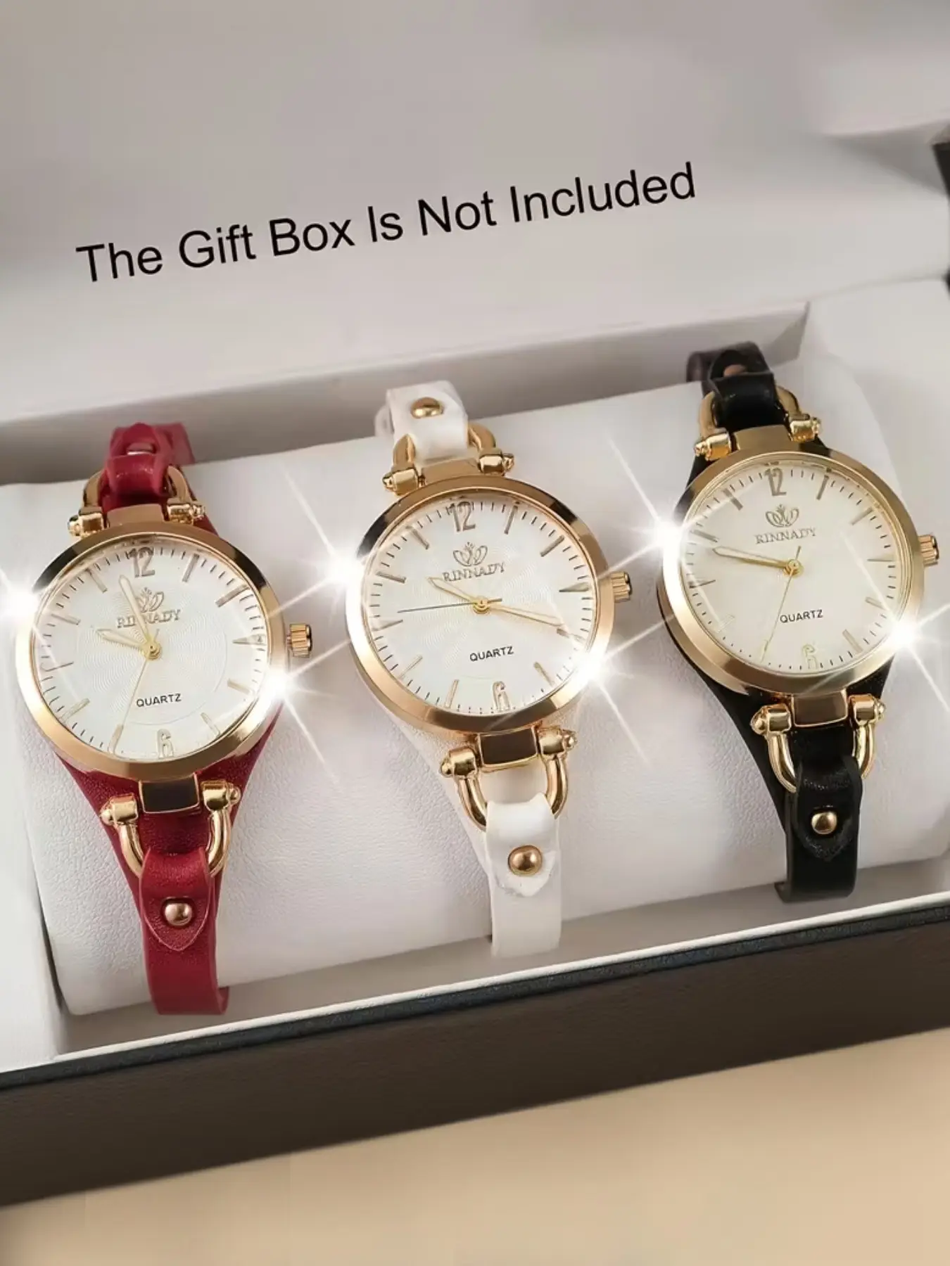 3pcs Women's Elegant Horsebit Strap Watch, Simple Digital Small Dial, Quartz Analog, Casual Style, Perfect Gift for All Seasons