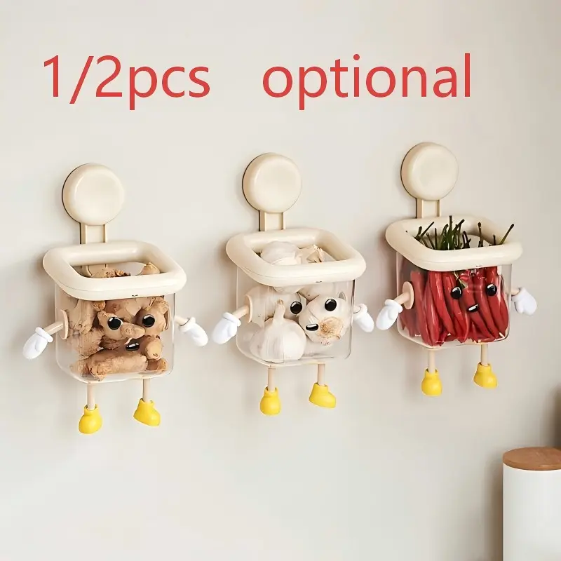 Creative Handmade Cute Toothbrush Holder, Toothpaste Holder, Wall-Mounted No Drilling Suction Cup, High-End Multi-Functional Transparent Storage Box