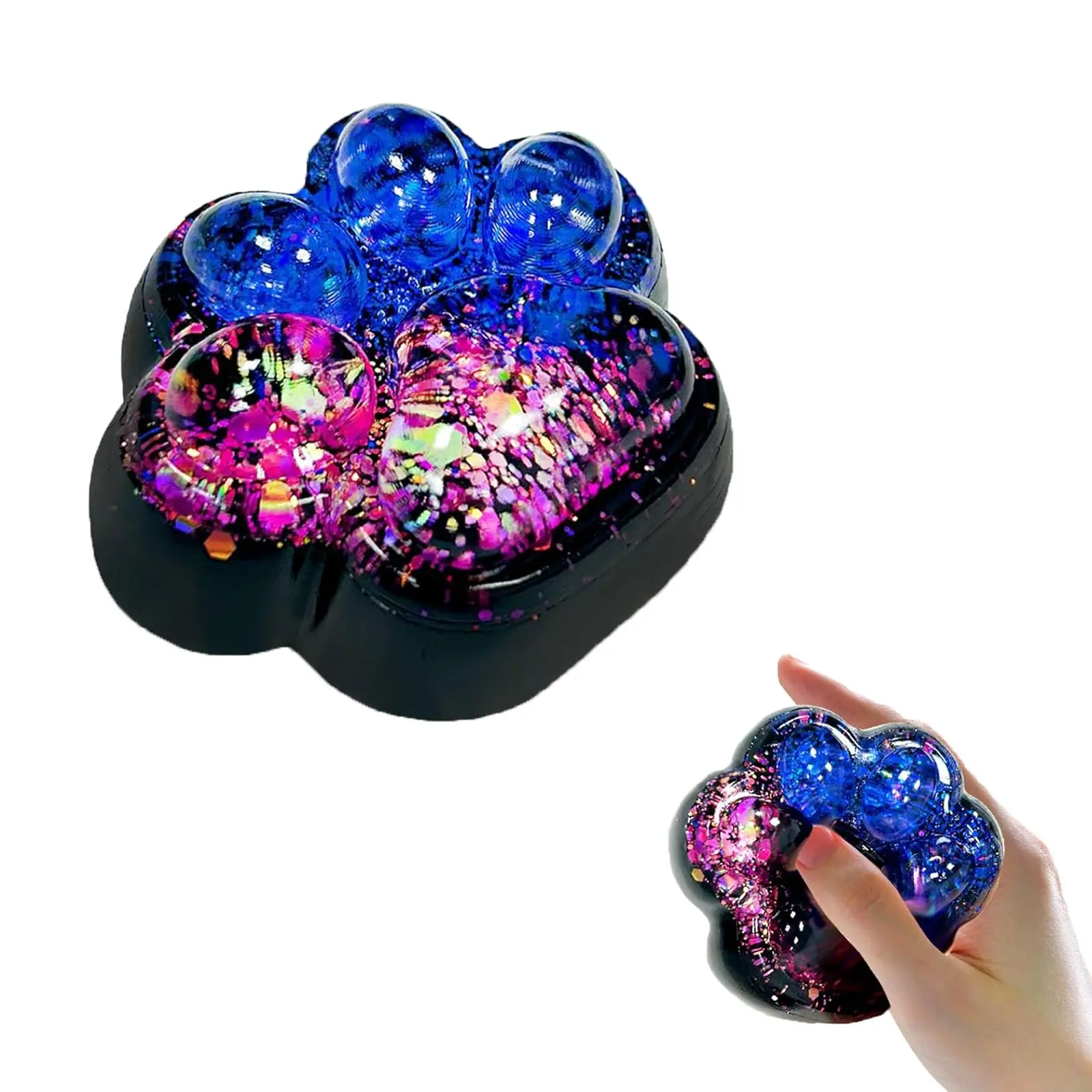 Cat Paw Squishy, 1 PCS Black Cat Paw Squishy  , Paw Squeeze Toys, Super Soft Sticky Squishies, Kawaii Relief Fidget Toys, Novelty Things, Suitable for Adults