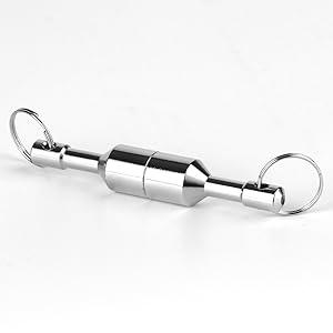 Magnet for Testing Brass,Keychain Pocket Magnets for Purse with Strong Magnetic Rare Earth Neodymium,Gold,Silver, Jewelry,Ferrous Metals Test Magnet (2PACK-D12mm)