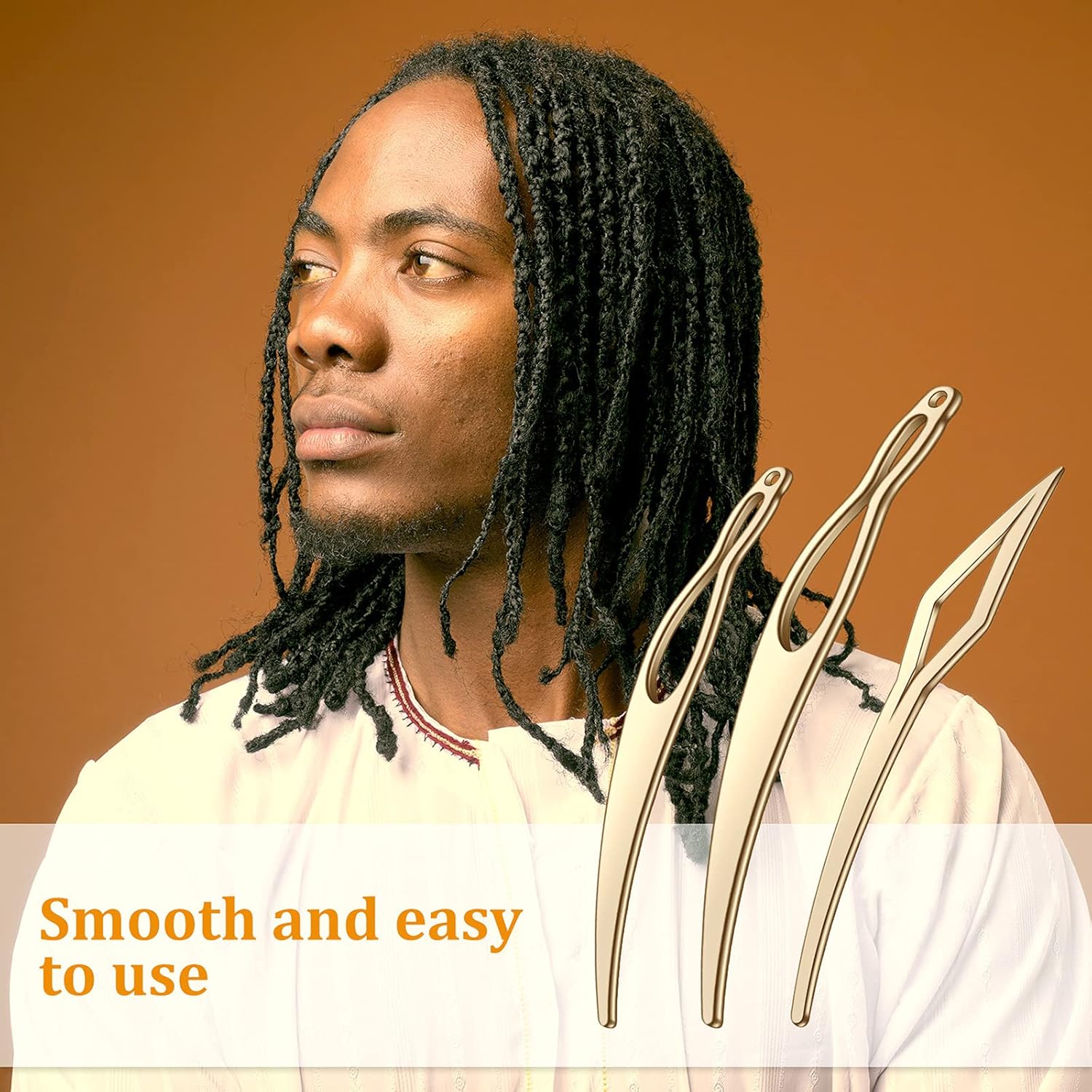 8 count Dreadlock Interlocking Tool for Locs Sisterlock Retighten Tool for Dreadlocks Interlocks Crochet Braiding Hair Tightening Extensions Accessory ()