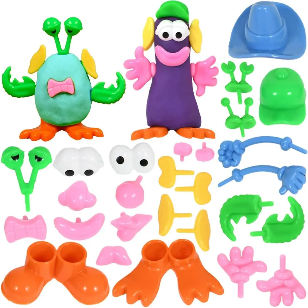 Dough Character Accessories | Set of 52 | 21 Different Shapes | Playdough Accessories for Kids | Create Whacky Animals and Charactersfidget toys