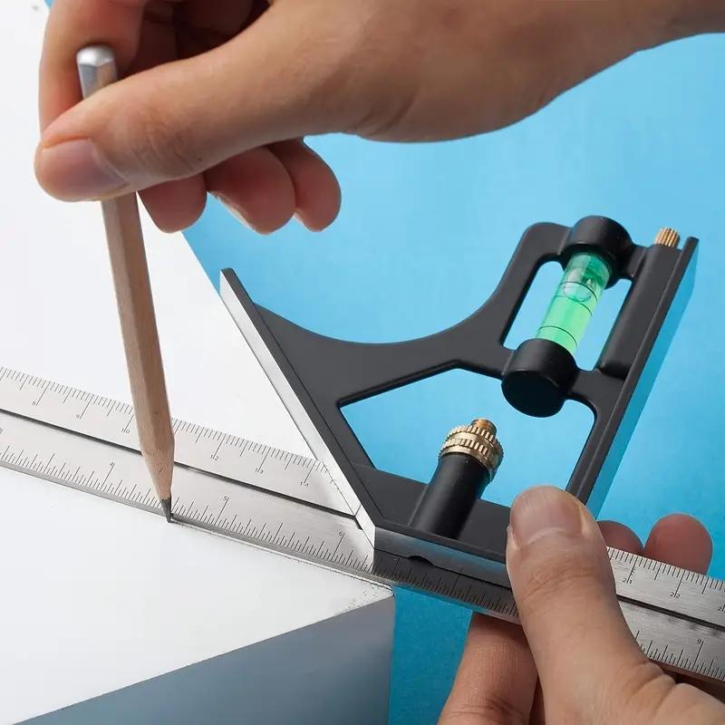 Multifunctional Adjustable Woodworking Tool Set, Precision Angle Measuring Instrument, Durable Metal Design, Construction Tools