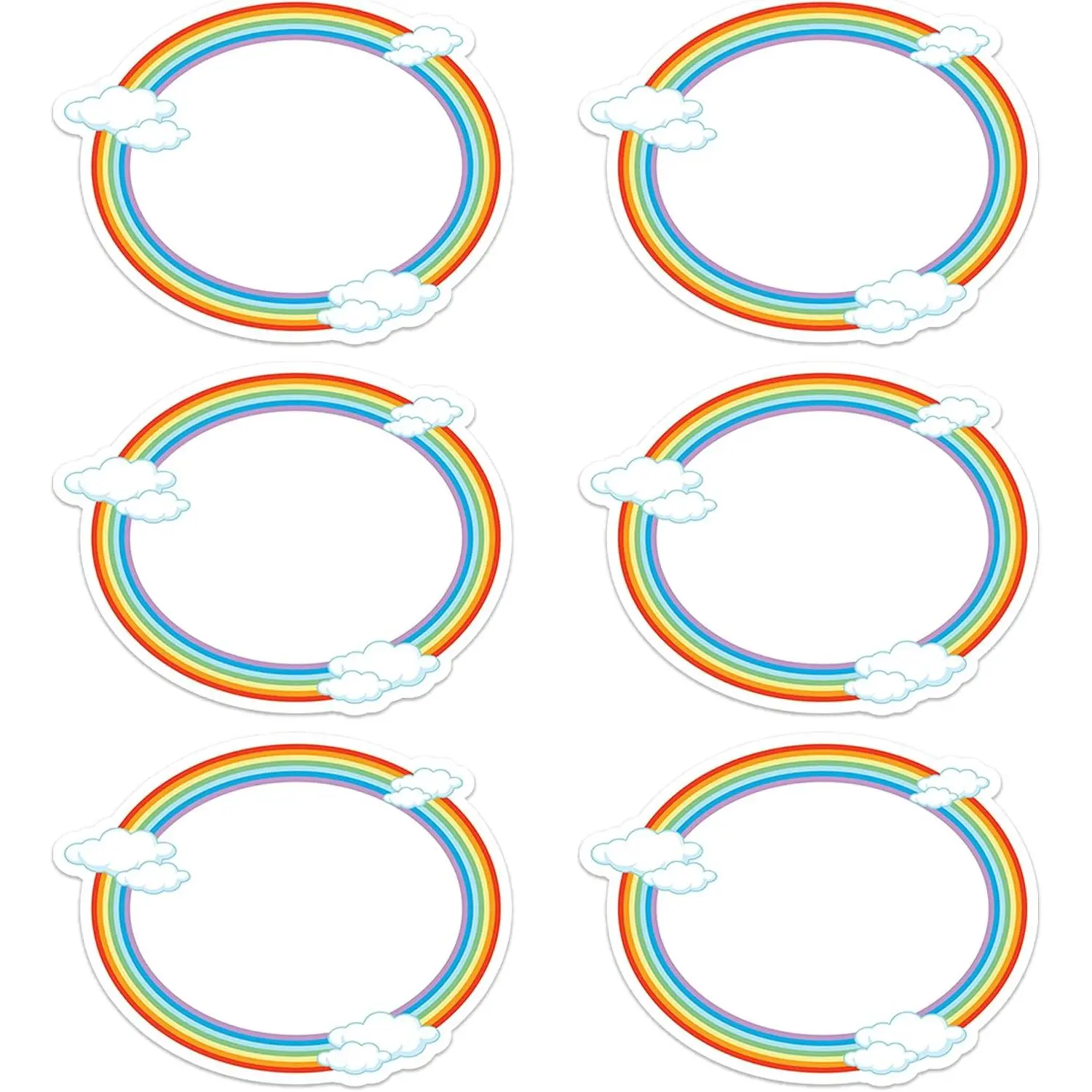 180 count Rainbow Name Tags Stickers, Cute Rainbow with Cloud Name Tag Labels Name Stickers for Classroom  to School Teacher Student Office Desk Cubby Locker Bulletin Board Decor