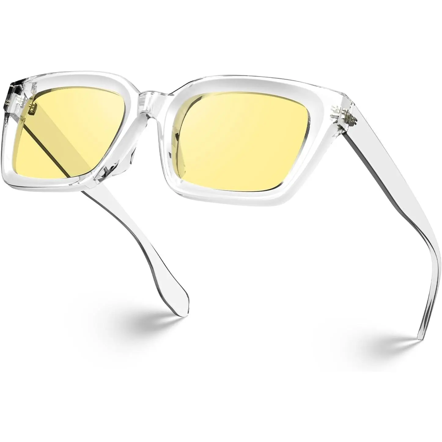 Clear Gaming Glasses Yellow Tint Anti  Lightweight Cyberpunk Style Montana