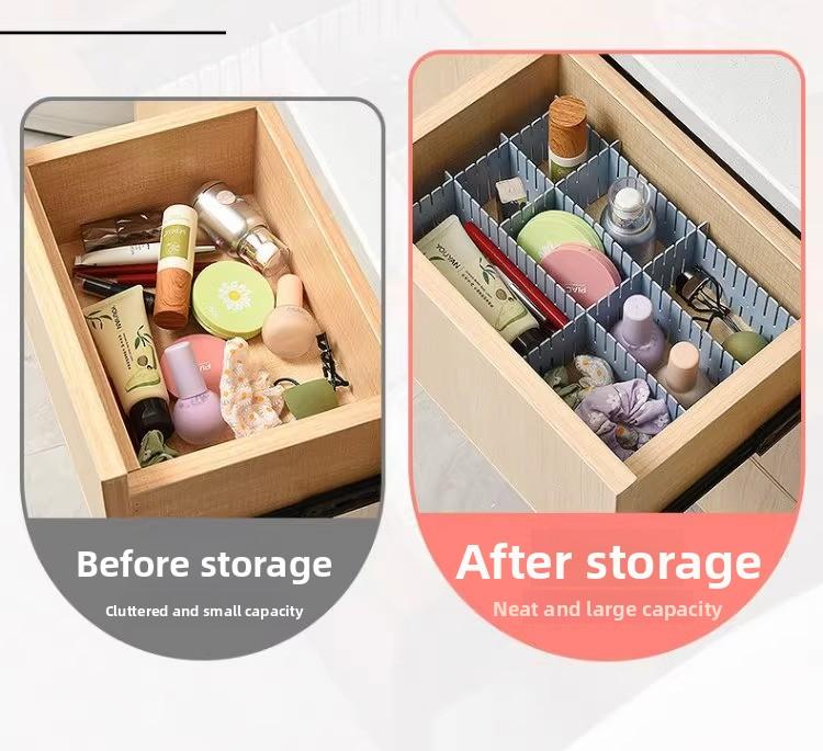 Drawer storage dividers can be freely combined for home space organization