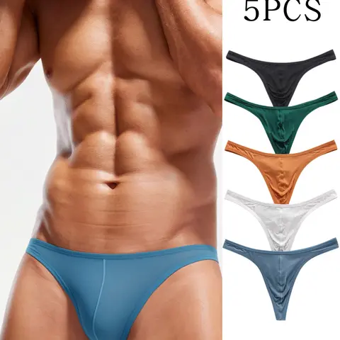 5-Pack Men's Underwear, Sexy Sports Trunk, Comfortable Low-Impact Gym Wear, Training Underwear, Workout Underwear, Plain Design, All-Seasons, No Ca Prop 65