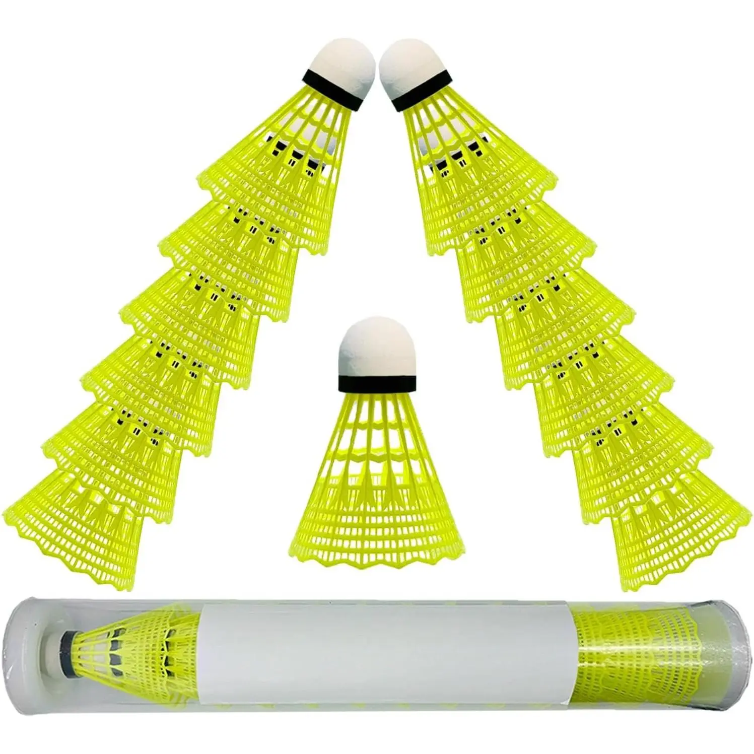 12 Packs Badminton Shuttlecocks Nylon  Shuttlecocks Badminton Birdies with  Stability and Durability for Indoor Outdoor  Hight Speed  Badminton Balls