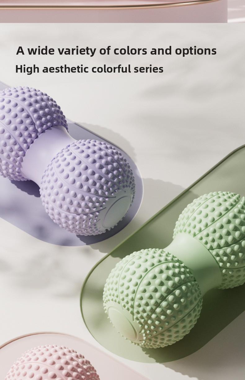 Fascia Peanut Ball for Foot Massage, Spine Muscle Relaxation, Double Ball for Hip, Back, and Leg Acupoint Stimulation, Yoga Massage Ball