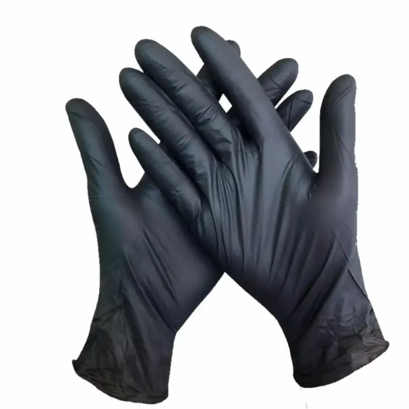 Multi Purpose Black Disposable Gloves Powder Free Latex Free for Kitchen Cooking, Car Cleaning, Pet Care, Tattoo, Gardening and Beauty Salon Use, Comfortable Stretch Fit Protective Gloves for Christmas Halloween Party Preparation and Daily Cleaning