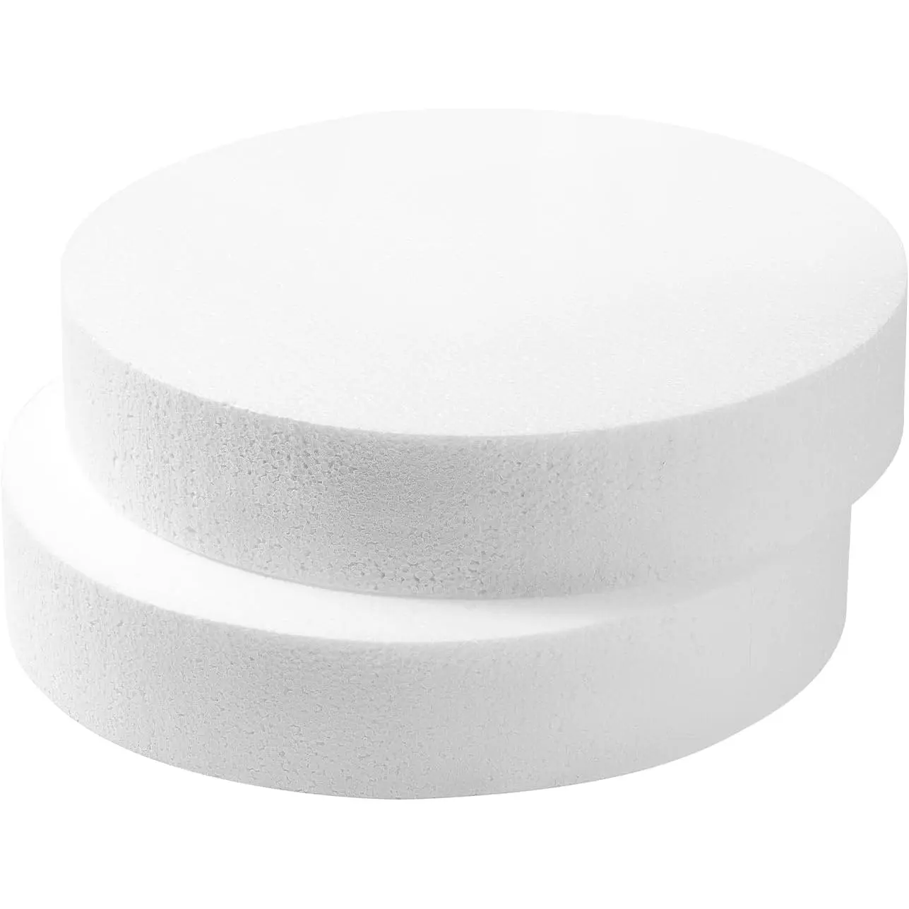 2-Pack 10 Inch 2 Inch Thick White Polystyrene Foam Circles for DIY Crafts School Supplies Decorations