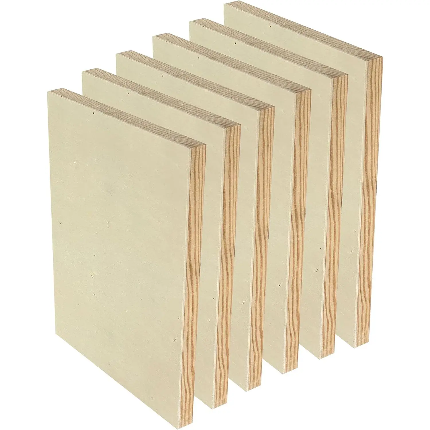 9x12  Canvas for Crafts, 6-Pack Framed Wooden Panel Boards for Painting Pouring Crafts