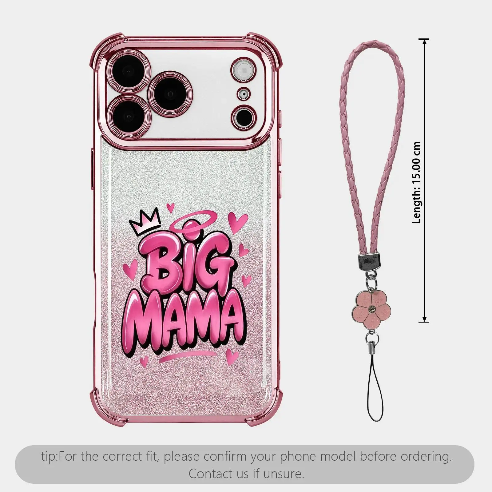 Four corners anti-drop phone case iPhone Samsung Galaxy 17Pro Max Air 16Plus 15 14 13 12 11 XR XS S26 S25 S24 S23 S22 phone case, transparent cover, non-yellowing, shockproof soft silicone, gift for her or mom. JL91