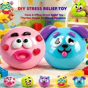 Large Trendy Face Swap Dog Squishy Toy, DIY Slow Rebound Stress Relief, Sensory Stress Reliever, Office Boredom Buster, Focus Aid, Anxiety Reliever, Portable Gift