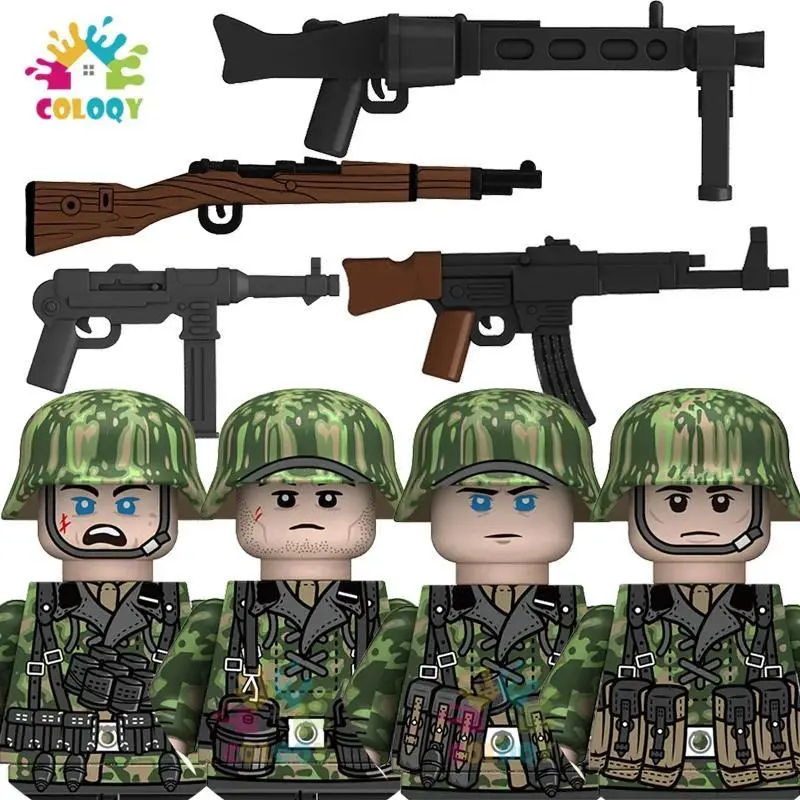 2026 new hot item  Kids Toys WW2 Army Building Blocks 3-6pcs/set Spring Winter Soldiers Mini Action Figures Toys For Boys Christmas Gifts