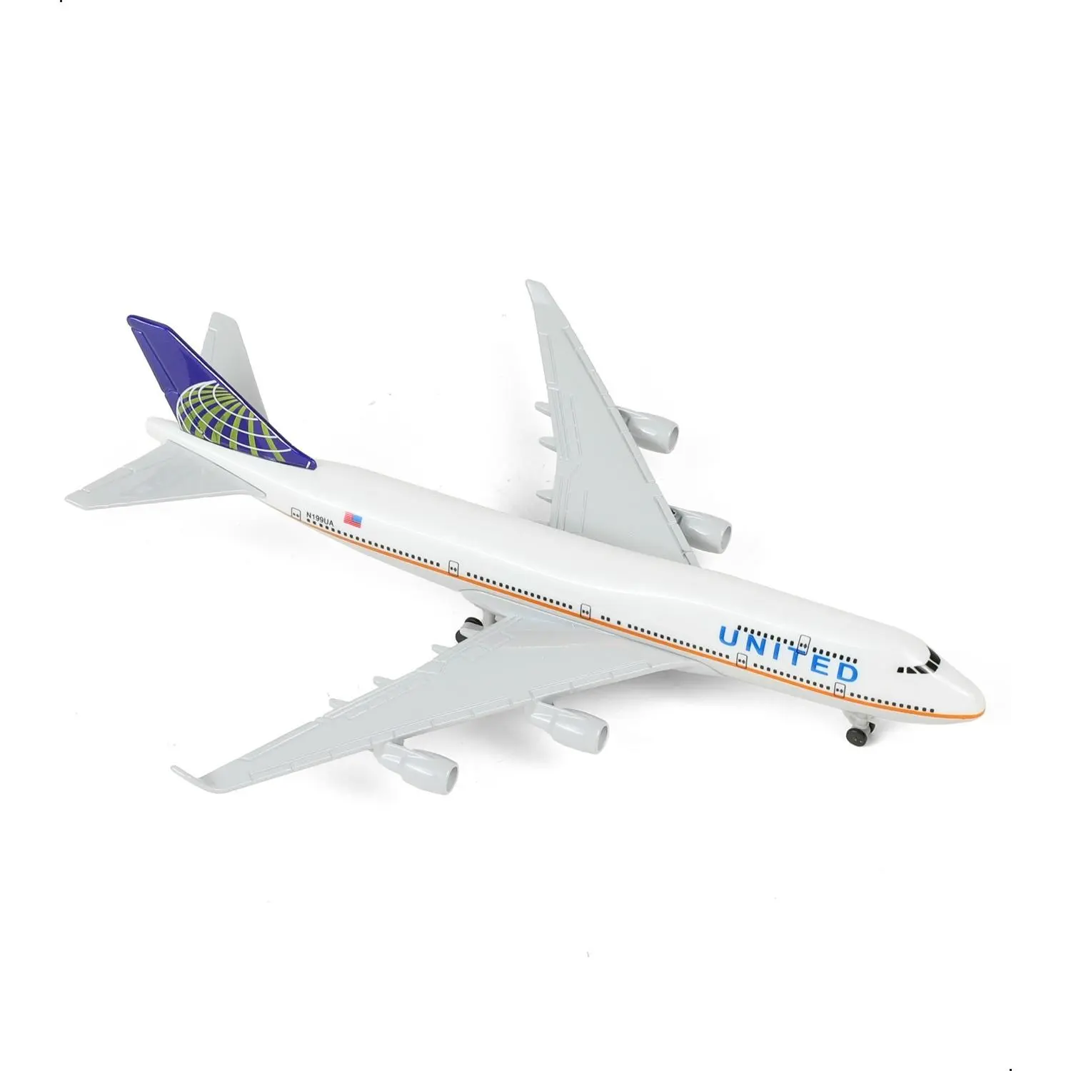 1:400 United Airlines Boeing 747 Diecast Metal Aircraft Model with Stand, Toys & Hobbies Collectible for Ages 17+