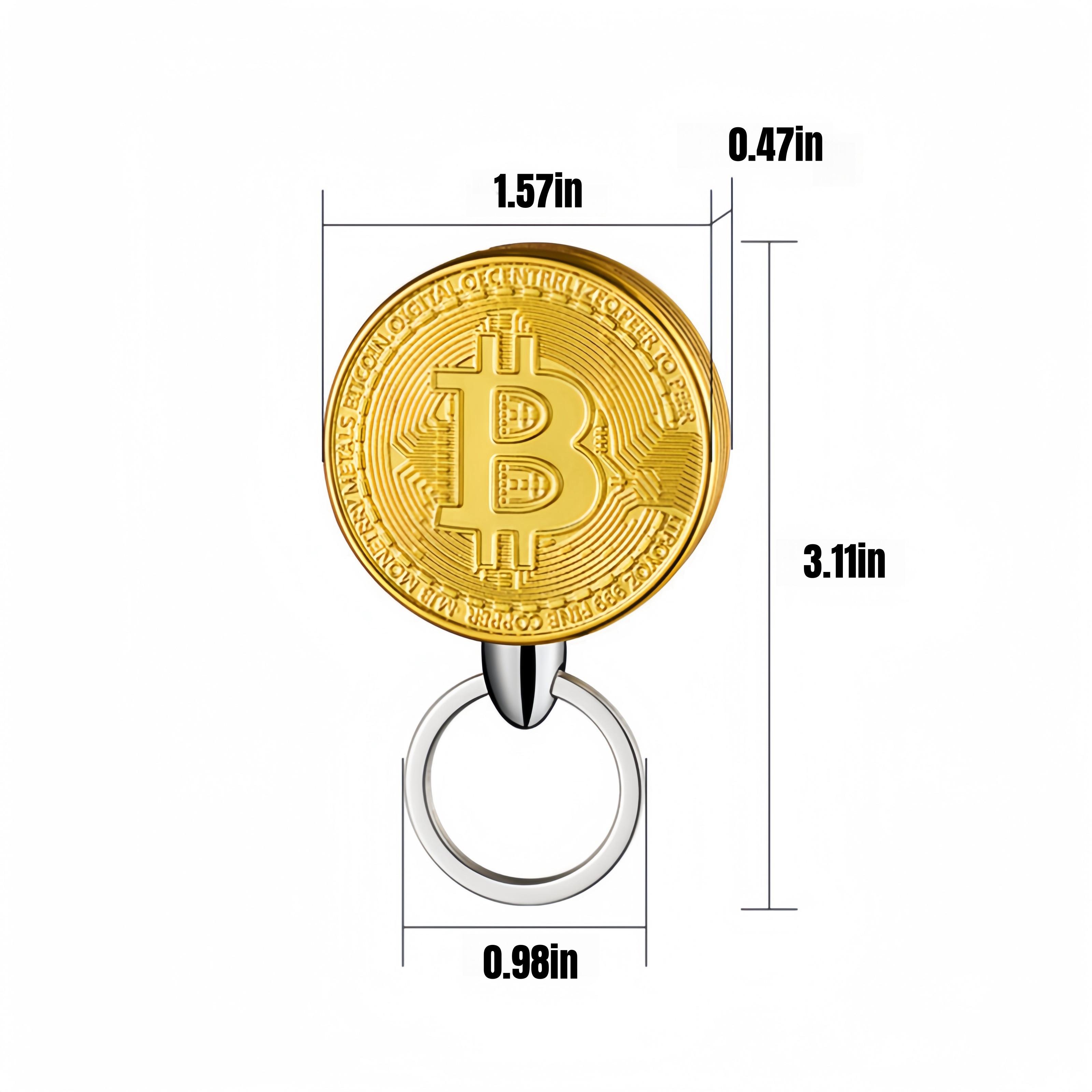 Bitcoin Lighter, Butane Lighter, Portable Keychain, Open Flame Lighter, Suitable For Lighting Candles Outdoors, Unique Gift (Butane-Free).