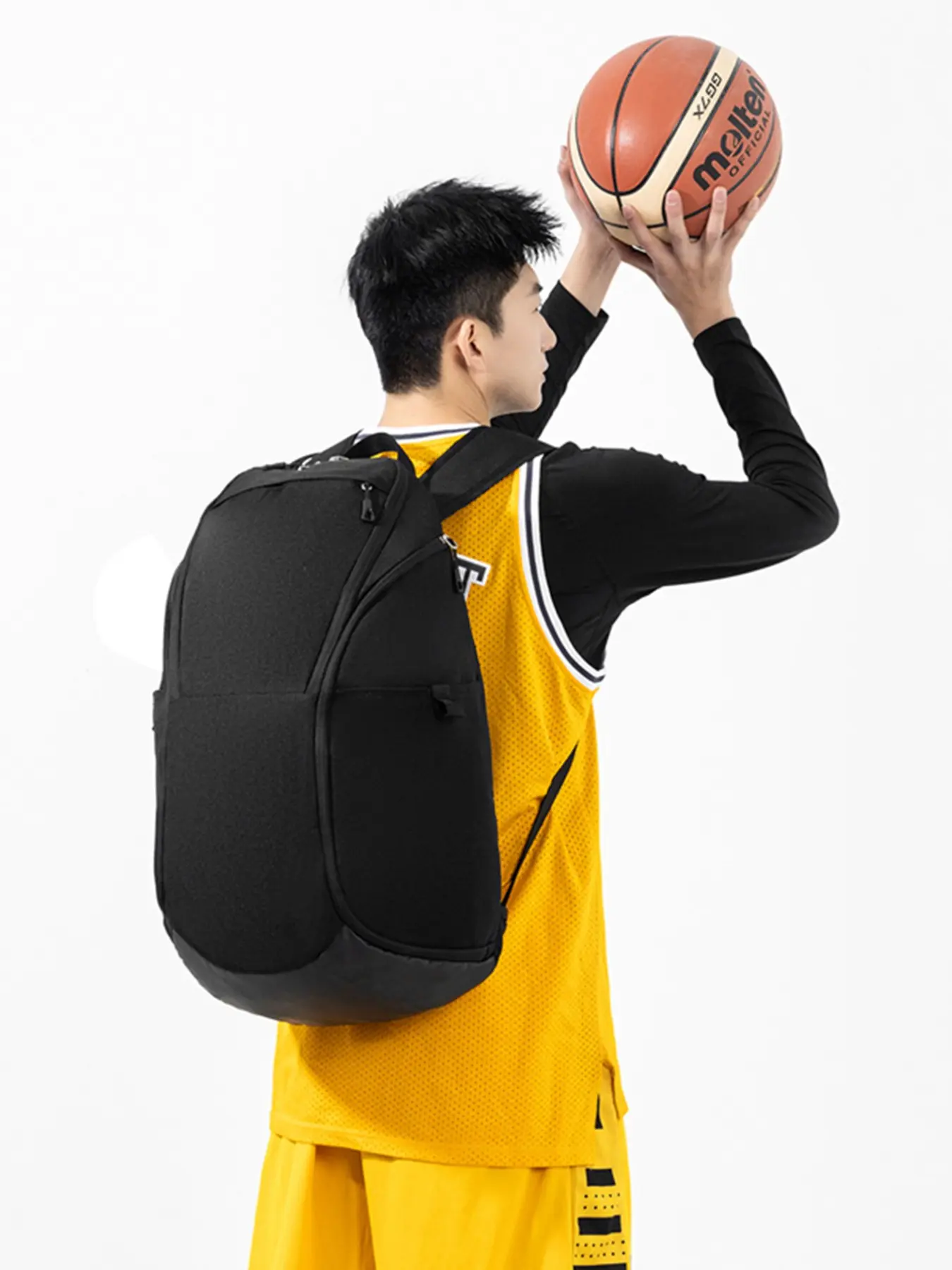 Basketball Backpack for Men Women, Large Sports Gym Bag, Separate Ball Compartment, Front Zipper Pockets, Water Resistant, Athletic Training Backpack