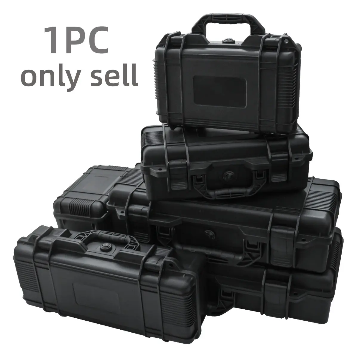 Waterproof Hard Shell PP Suitcase Portable Wear-Resistant Shockproof Tool Holder Sponge Case Storage Box, Camera Sealed Safety Instrument Toolbox With Sponge