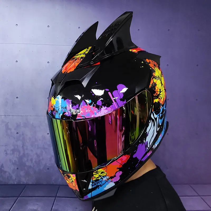 Sound-Enabled Stylish Dual-Visor Bluetooth Full-Face Helmet for Men, All-Season Ride on Electric Bikes, Scooters