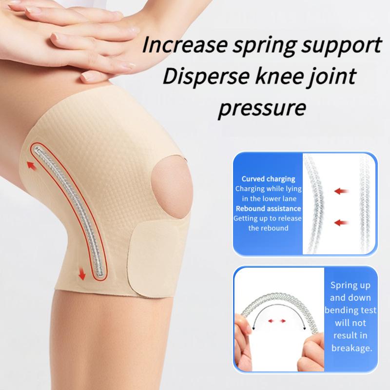Lightweight Knee Brace with Side Stabilizers, 1 Pc Breathable Knee Brace Compression Sleeves for Men Women, Adjustable Knee Support for Meniscus Tear ACL Arthritis Pain Relief Hiking Running