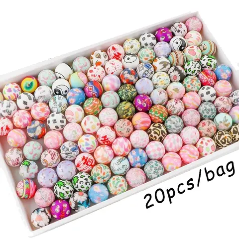 15mm Silicone Beads Set, 20pcs/box DIY Galaxy Beads for Bracelets Necklace Earrings, DIY Jewelry Making Supplies for Women & Teenager, Mix Bead Assortment, DIY Beading Accessories, Diy Craft Embellishments, Crafting Beads