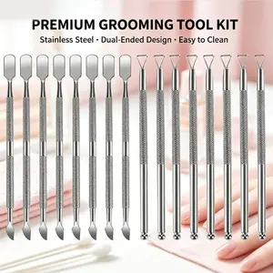 16 Pieces Keratin Remover and Cutter Set, Full Coverage for Dead Skin Removal, Acne Scraping, Exfoliation, Triangular Peeler, Nail Scraper