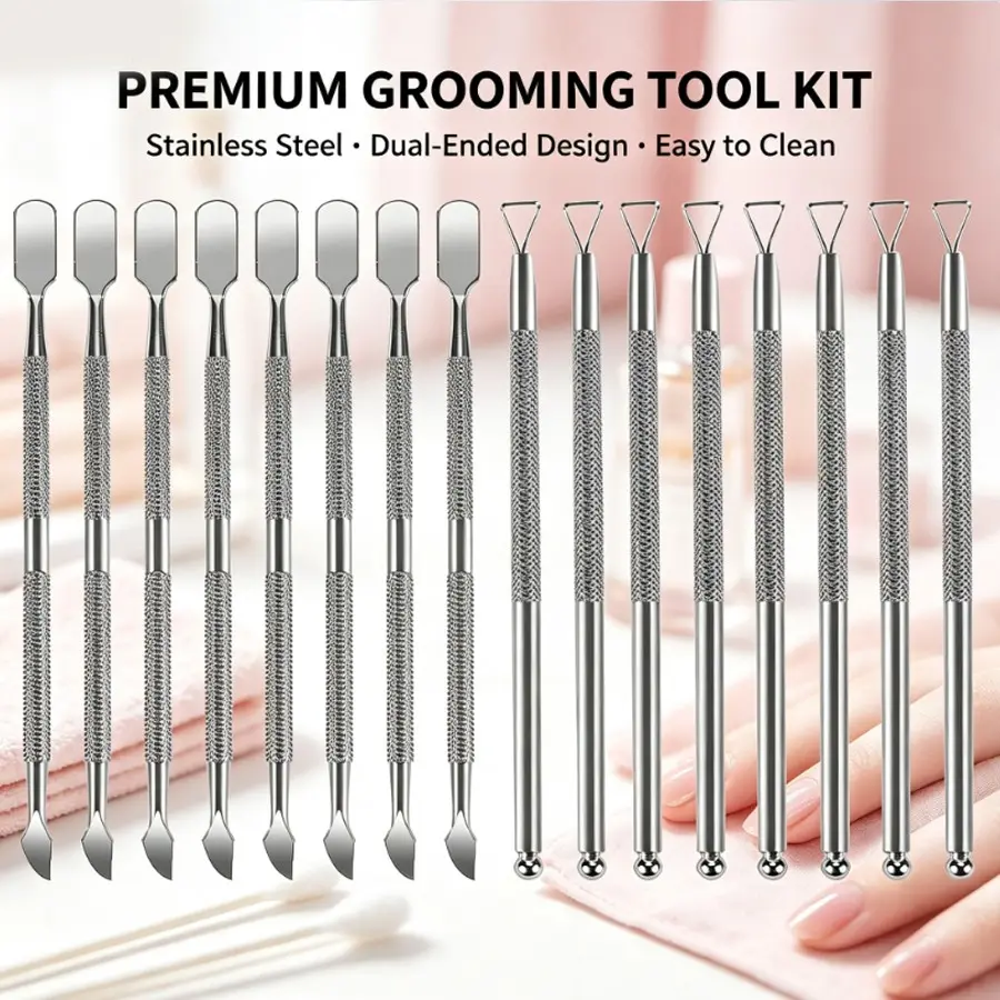 16 Pieces Keratin Remover and Cutter Set, Full Coverage for Dead Skin Removal, Acne Scraping, Exfoliation, Triangular Peeler, Nail Scraper