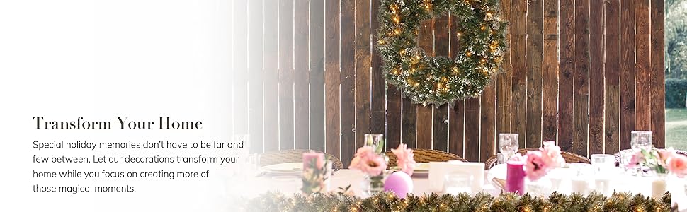 National Tree Company 6 ft Pre-Lit Glittery Bristle Artificial Christmas Garland, Christmas Decoration with Pinecones, 50 Warm White LED Lights, 138 Tips, Timer, Green