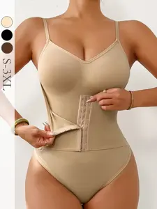 Women's High-Waisted Shapewear, Sleeveless Tight Set, Adjustable Straps, Multi-Clasp Closure, Waist Cinch, Butt Lifting, All Seasons