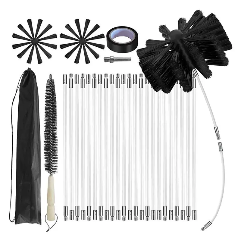 Chimney Sweep Kits, Dryer Vent Cleaning Kits Lint, Chimney Sweeps and Chimney Cleaning Kits, Duct Brush Cleaning Brush
