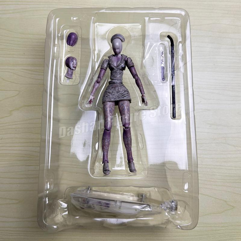 Figma Sp-055 Silent Hill Pyramid Head Action Figure 17cm Red Pyramid Thing Revelation 3D Figure PVC Bubble Head Nurse Model Toys