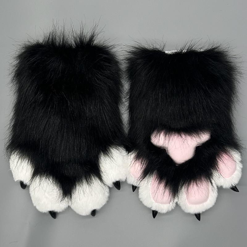 Fursuit paws gloves Furry Claw Gloves Built-in Whistle Decompression Toys Costume Party Accessories for cosplay