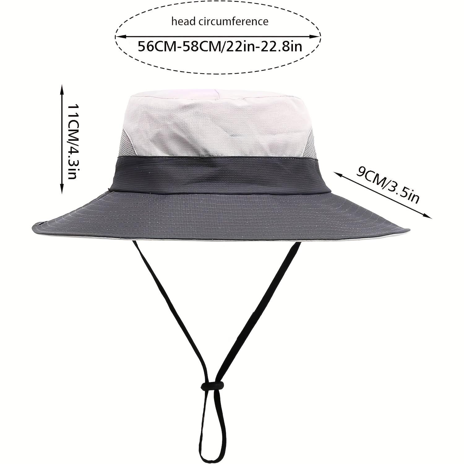 Outdoor ponytail hole breathable mesh fisherman hat, unisex, foldable, cool mesh, lightweight wide-brimmed ponytail bucket hat for outdoor use, hiking, and daily wear