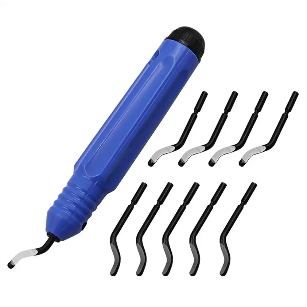 Hand Metal Deburring Tool Kit Efficient Burr Removal Router Bit Rotary Deburr Blades Precision Edge Remover For Wood Plastic Aluminum Copper Steel