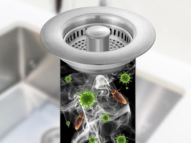 Upgraded 3 in 1 Kitchen Sink Drain Strainer - Stainless Steel Sink Stopper, Anti-Clogging Sink Food Catcher Basket,for US Standard 3 1/2 inch Drain (1)