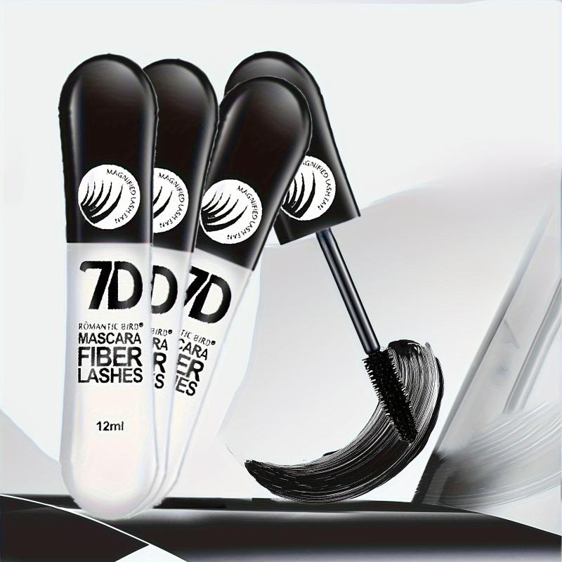 7D Fiber Lash Mascara - Waterproof, Smudge-Proof, Volumizing and Lengthening, Black, Perfect for Beginners, Ideal Gift for Makeup Enthusiasts