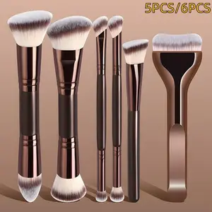 Double-Head Makeup Brush Set, Professional Multifunctional Foundation Brushes, Contouring Eyeshadow Blush Brushes, High-Quality Beauty Tools