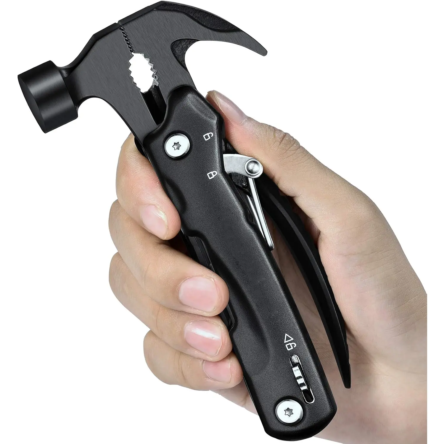 Mini Hammer Multitool, Car Emergency Escape Tool with Glass Breaker & Seat Belt Cutter, Portable Vehicle Safety Tool, Auto Survival Gear, EDC Pocket Tool, Camping Multi Tool for Men, Emergency Preparedness Kit, Outdoor Rescue Gadget