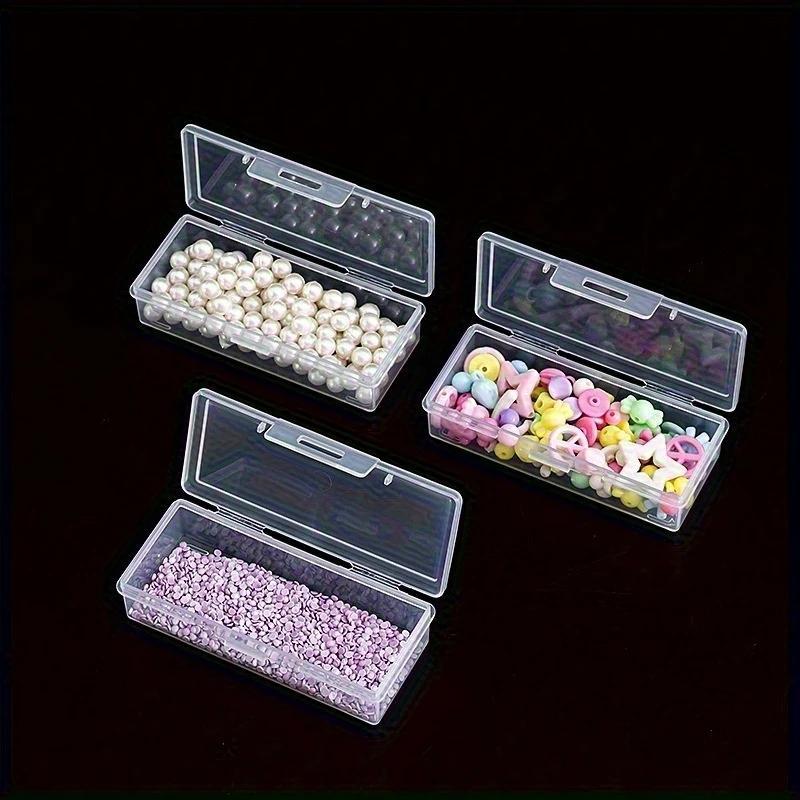 Clear Travel Mini Storage Box with Lid, 5 Counts Portable Compact Organizer for Toothpicks & Cotton Swabs, Essential Travel Accessories for Home Use, Travel Essentials